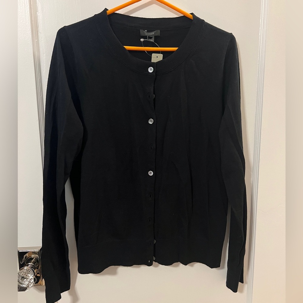 J. Crew Black Knit Cardigan